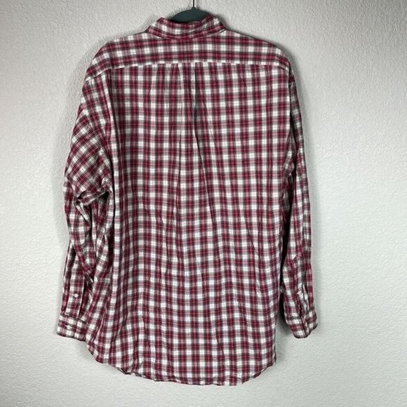 Ralph Lauren Blake Button Down Plaid Shirt Long Sleeve Red White Sz L - Picture 3 of 9